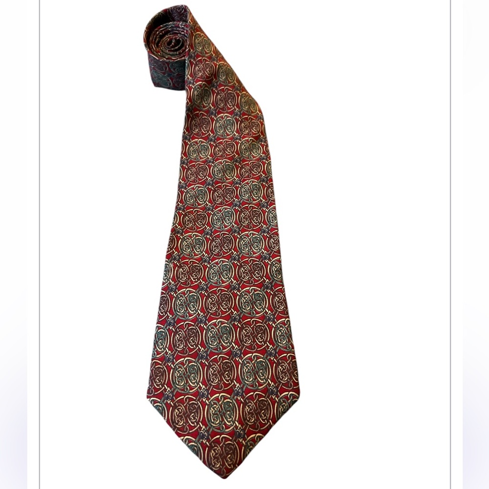 L'Atelier Men's Burgundy Italian Silk Neck Tie Made USA 58” Classic Wide
